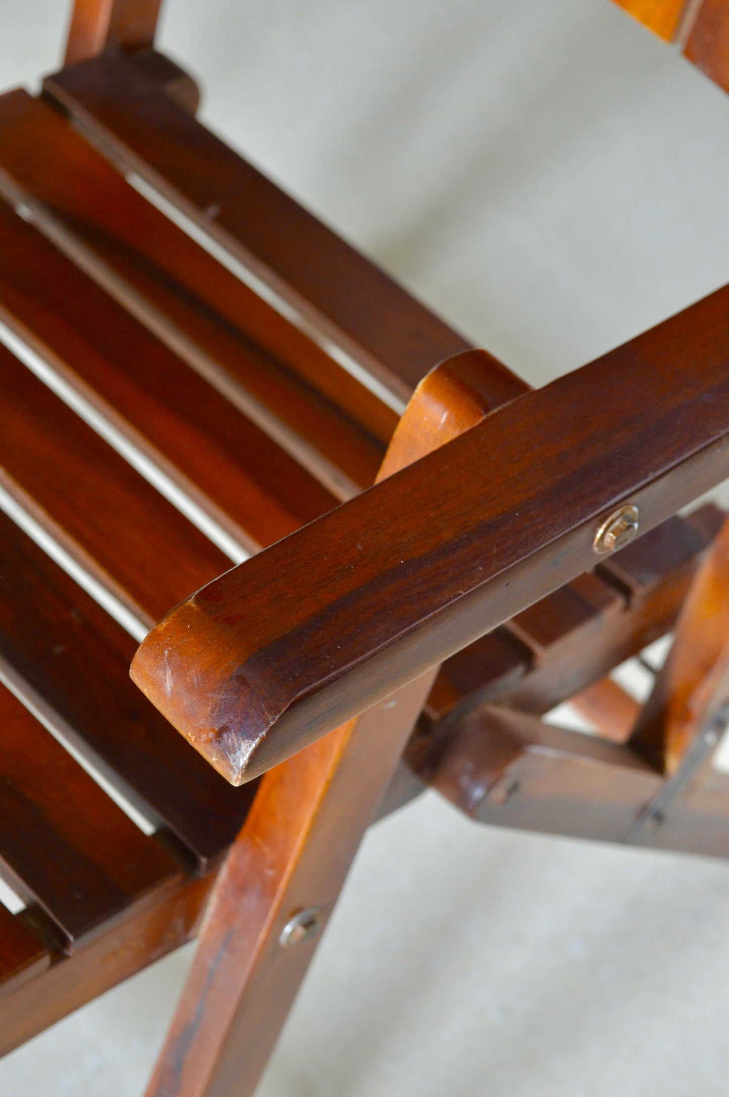 Handcrafted Solid Wood Armchair – Rustic Folding Wooden Chair for Living Room, Patio & Dining