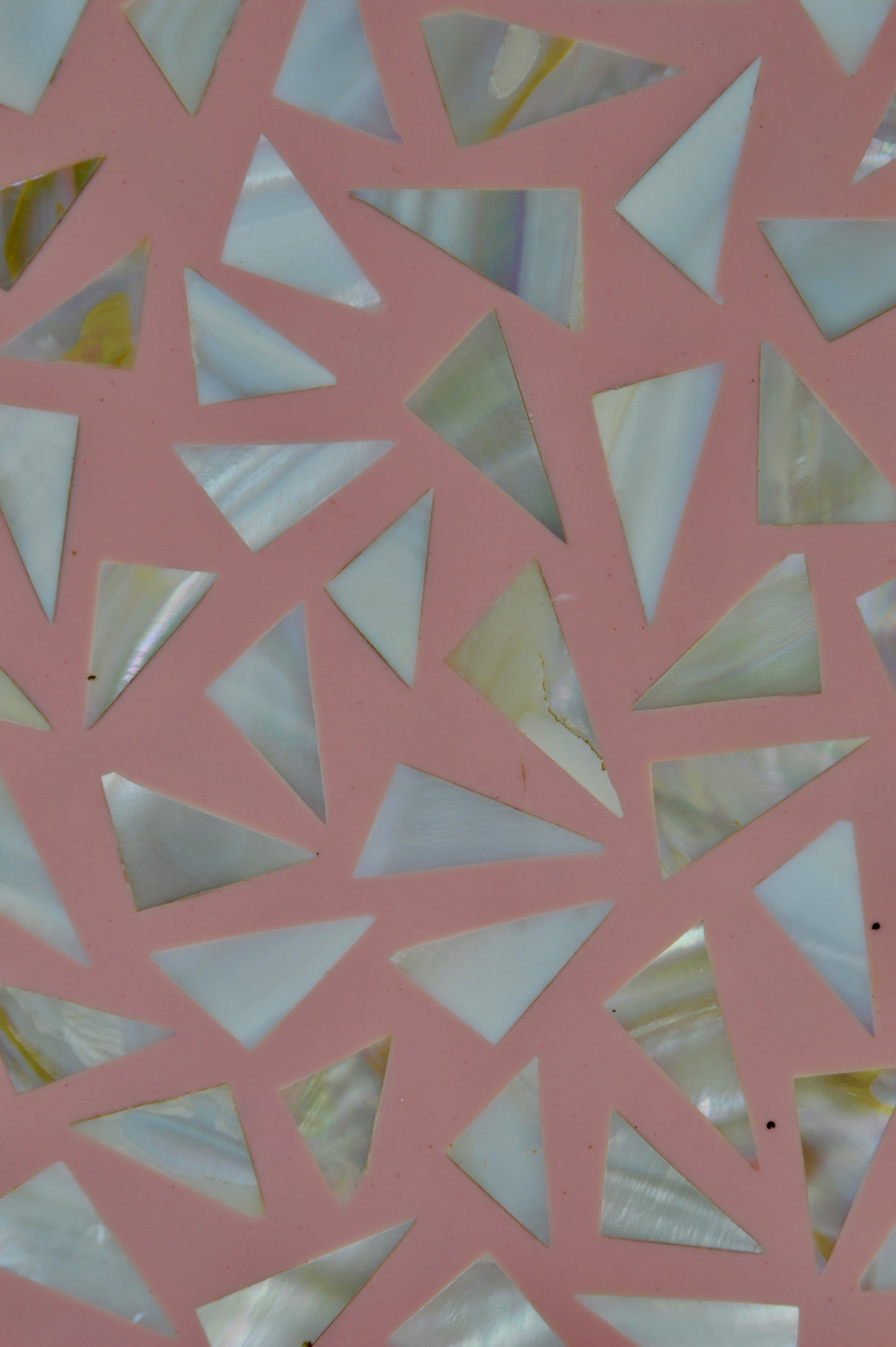 Luxury Round Pink Mother of Pearl Inlay Decorative Serving Tray with Golden Leaf Handles – Designer Coffee & Tea Table Tray for Home Décor