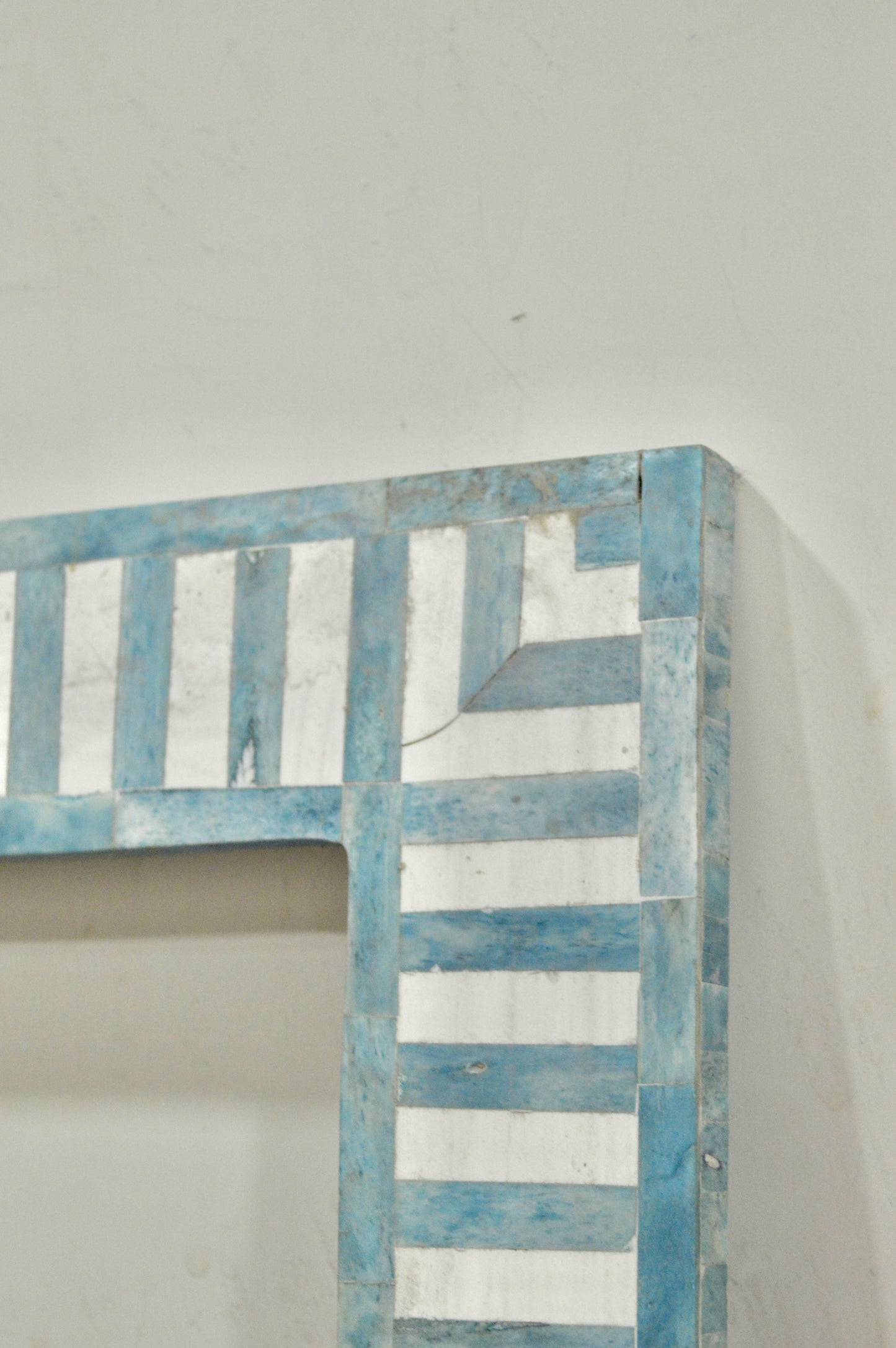 Handcrafted Blue & White Bone Inlay Photo Frame – Decorative Rectangular Frame for Modern & Traditional Home Décor