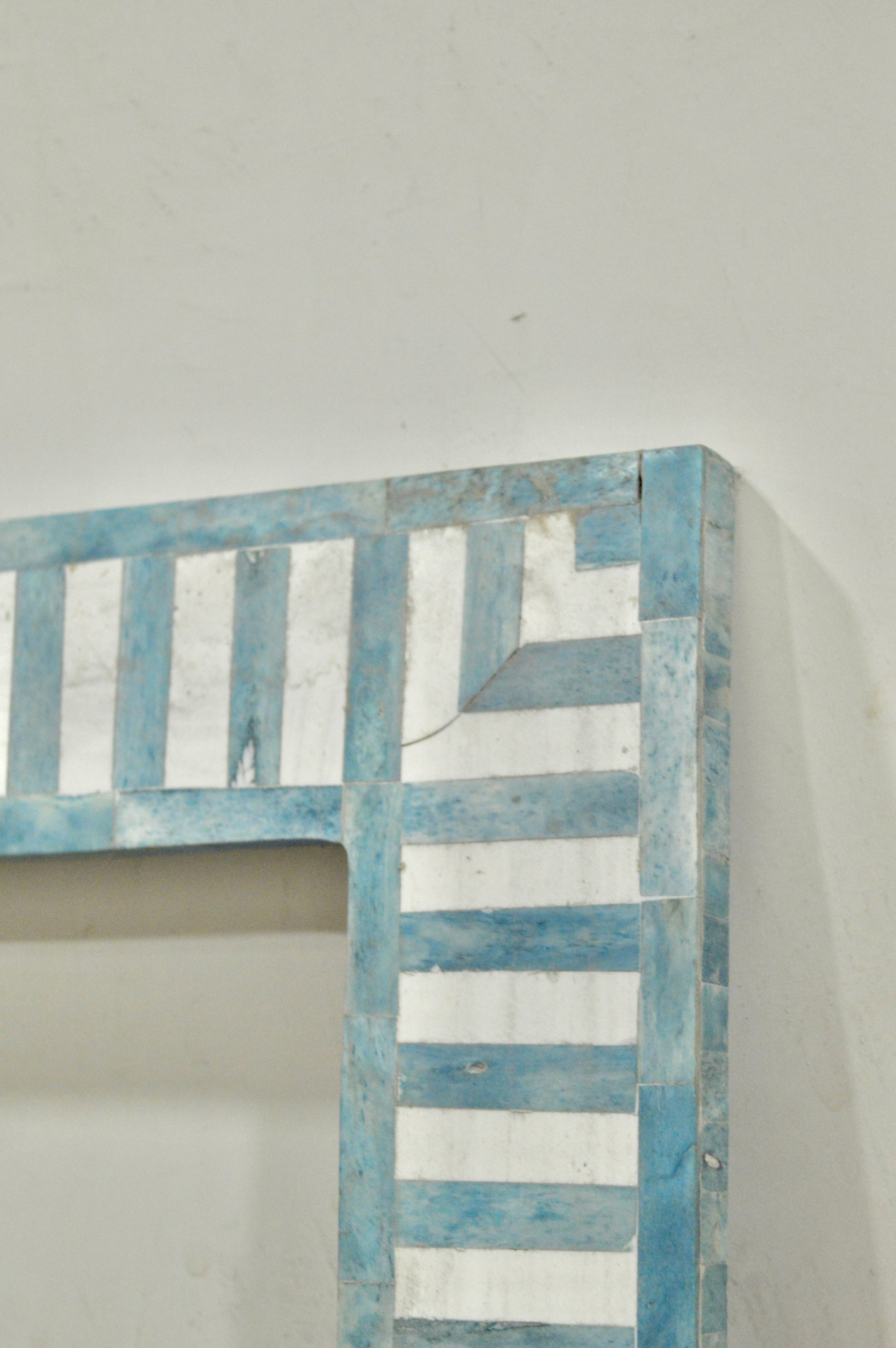 Handcrafted Blue & White Bone Inlay Photo Frame – Decorative Rectangular Frame for Modern & Traditional Home Décor