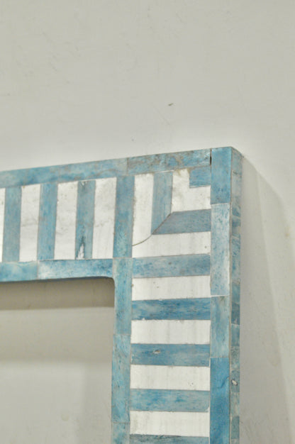 Handcrafted Blue & White Bone Inlay Photo Frame – Decorative Rectangular Frame for Modern & Traditional Home Décor