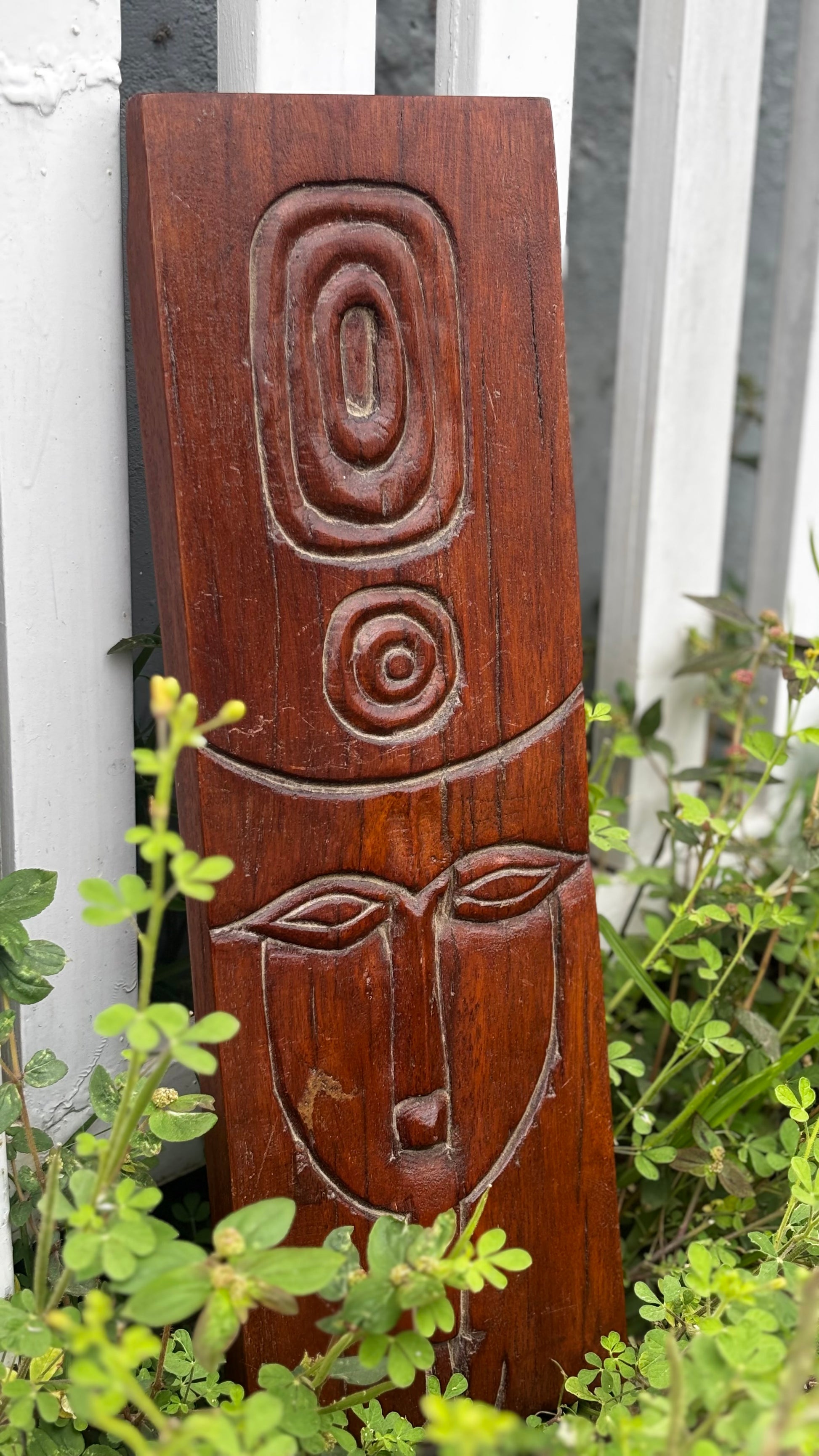 Home Decor Handcrafted Wooden Tribal Face Mask (Long) – Rustic Wall Art Décor for Modern Interiors