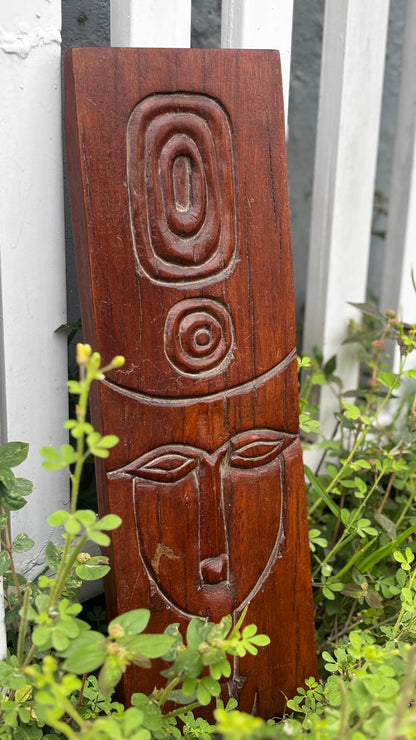 Home Decor Handcrafted Wooden Tribal Face Mask (Long) – Rustic Wall Art Décor for Modern Interiors