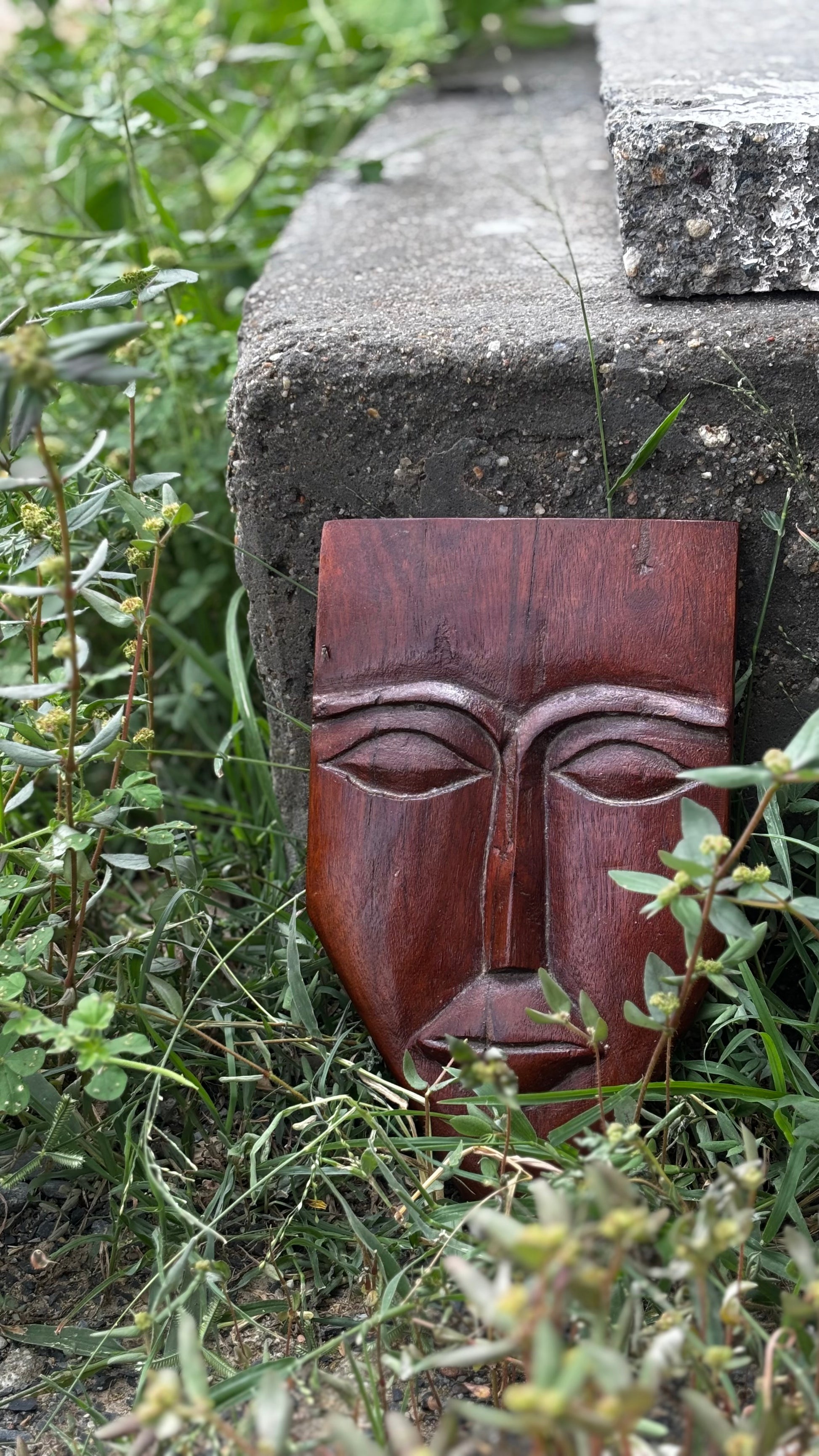 Home Decor  Handcrafted Wooden Tribal Face Mask – Rustic Wall Art Décor for Modern Interior
