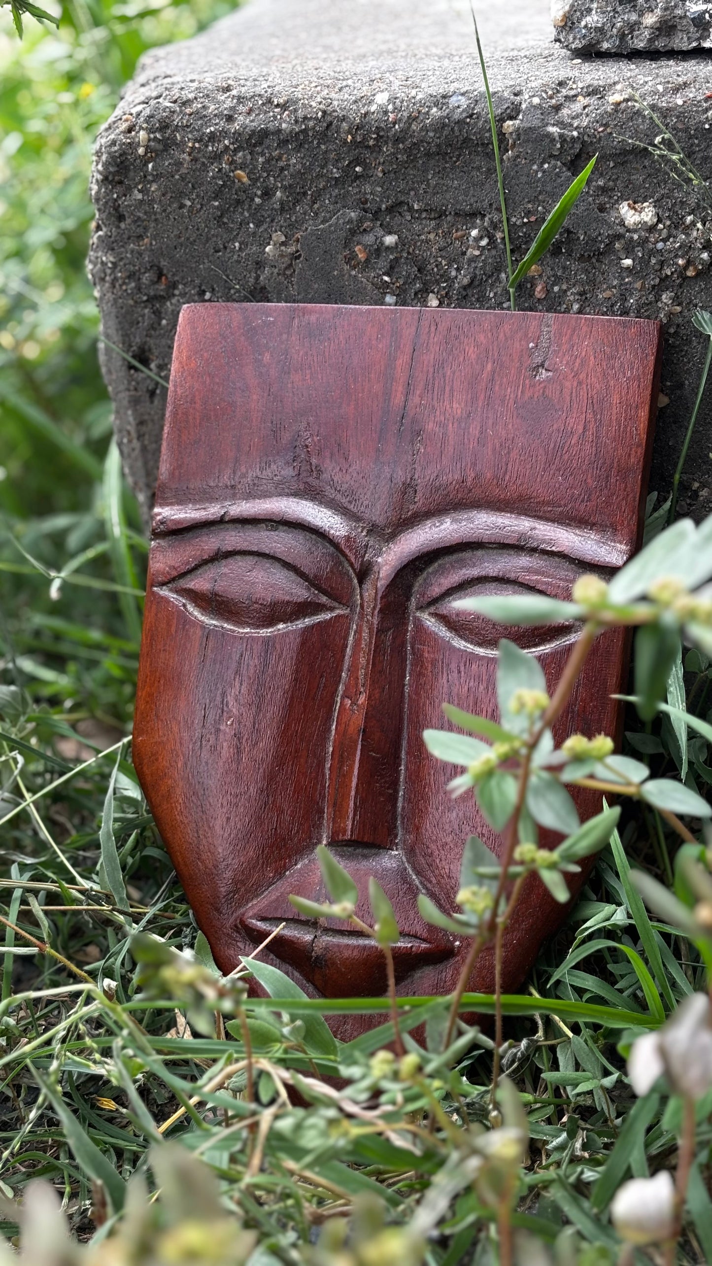 Home Decor  Handcrafted Wooden Tribal Face Mask – Rustic Wall Art Décor for Modern Interior