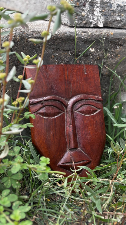 Home Decor  Handcrafted Wooden Tribal Face Mask – Rustic Wall Art Décor for Modern Interior