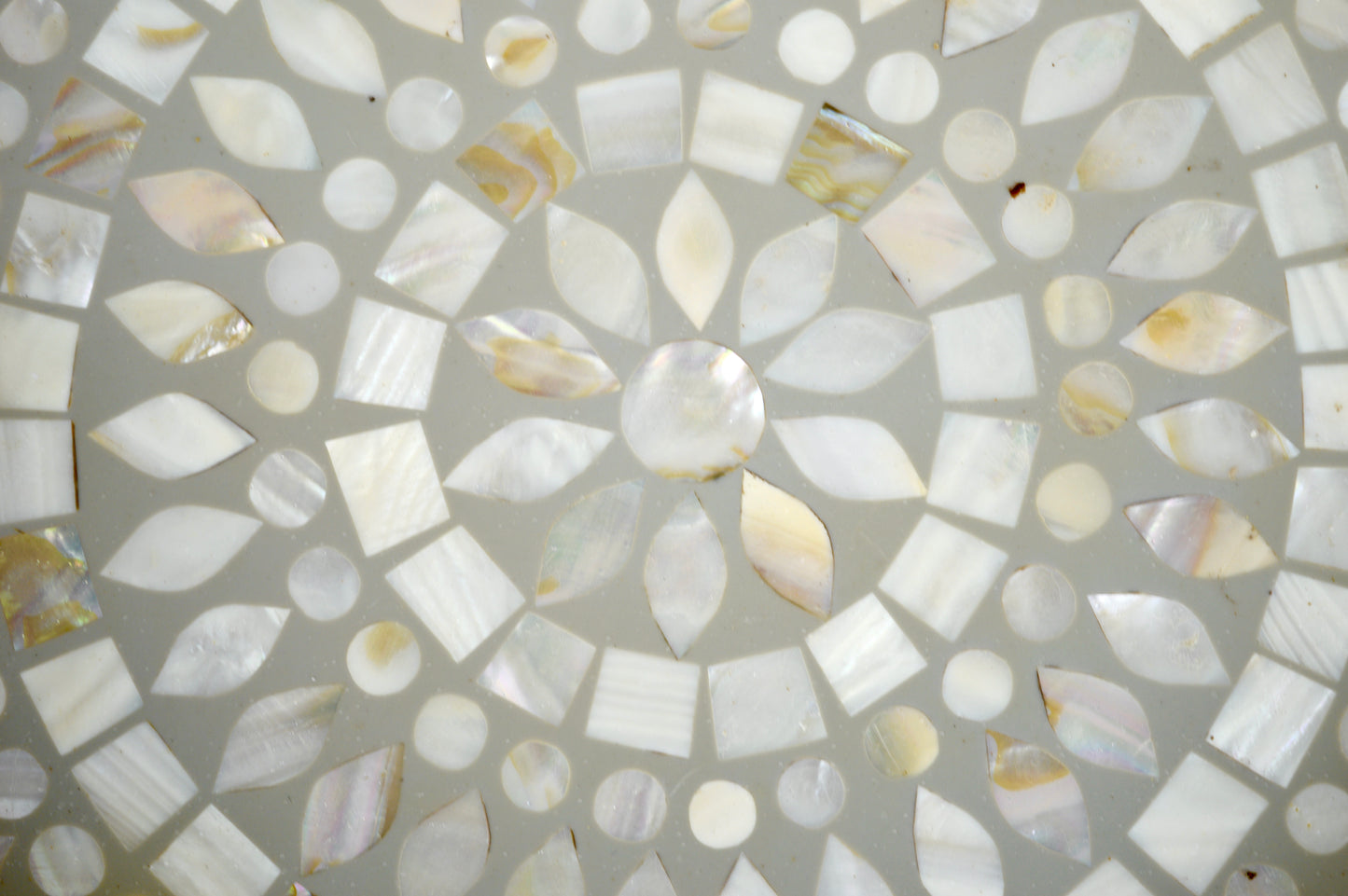 Round Marble Inlay Tray with Wicker Border | Handcrafted Home Décor