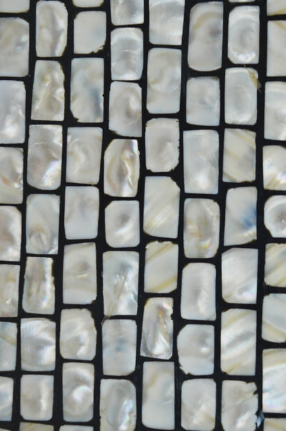 Luxury Mother of Pearl Decorative Serving Tray with Golden Handles – Designer Coffee & Tea Table Tray for Home & Kitchen Décor