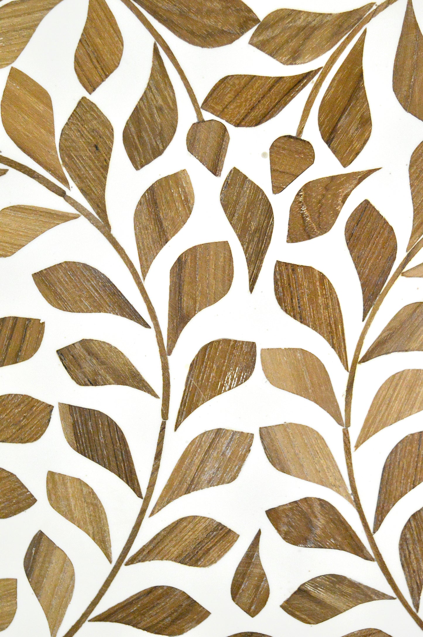 Luxury Round Bone Inlay Side Table with Floral Vine Pattern – Handcrafted Decorative Accent Table for Living Room & Bedroom