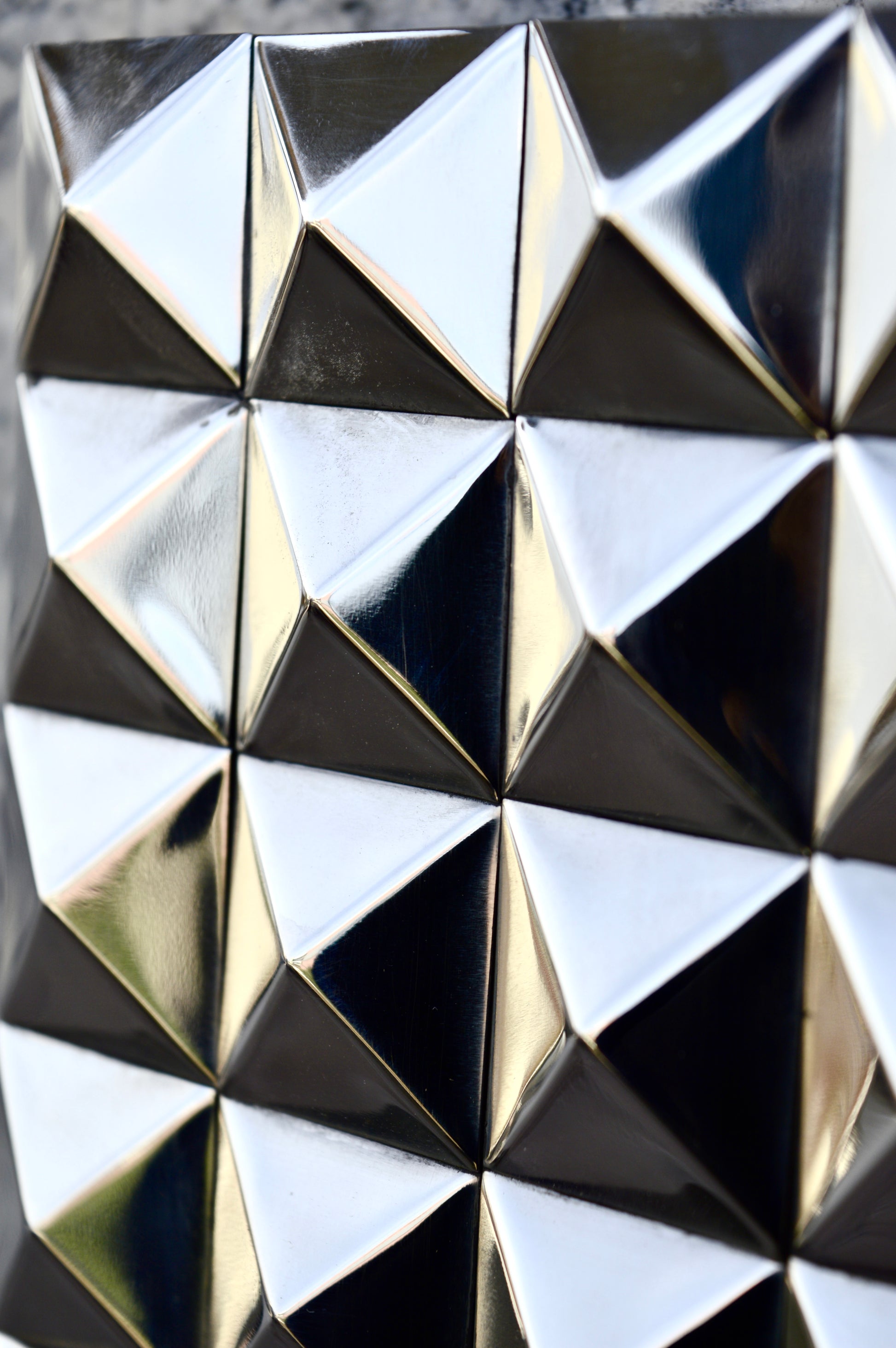 Luxury Silver Studded Photo Frame for Home Décor – Premium Geometric Metal Frame for Table & Wall | Modern Decorative Picture Frame