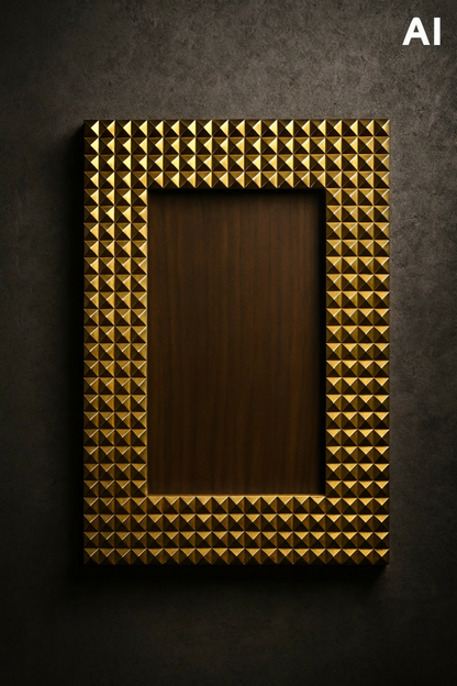 uxury Gold Studded Photo Frame for Home Décor | Premium Tabletop Picture Frame
