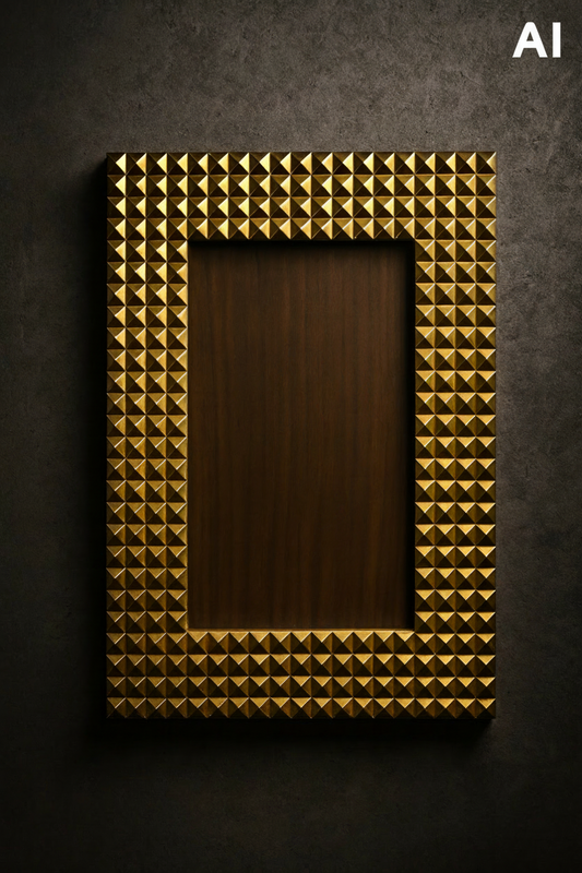 uxury Gold Studded Photo Frame for Home Décor | Premium Tabletop Picture Frame